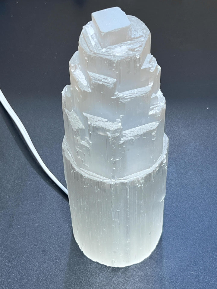 Super Large Selenite Crystal Tower Lamp Standing Display