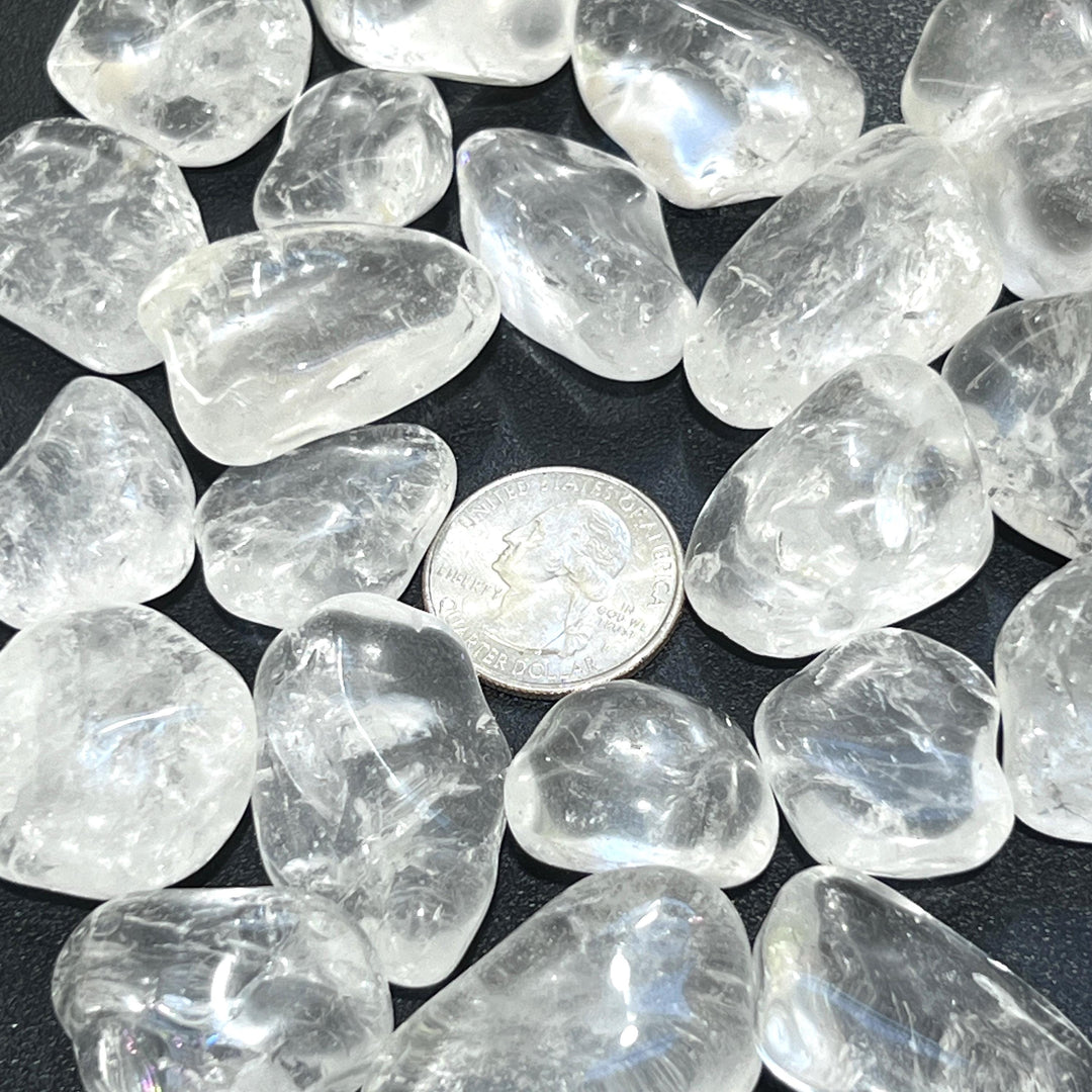 Clear Quartz Crystal Tumbled Stones (By The Piece or Pound) Wholesale