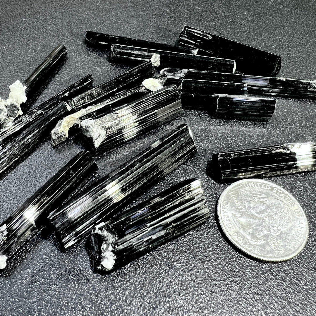 Super Extra Quality Black Tourmaline Needle Crystals (By The Piece Or Gram) Gemstone Jewelry Supply