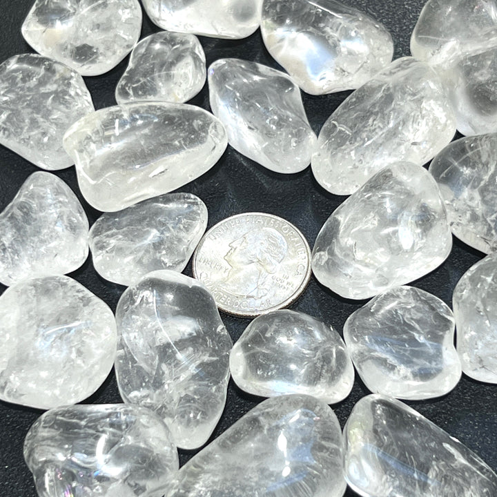 Clear Quartz Crystal Tumbled (1/2 lb)(8 oz) Bulk Wholesale Lot Half Pound Polished Gemstones