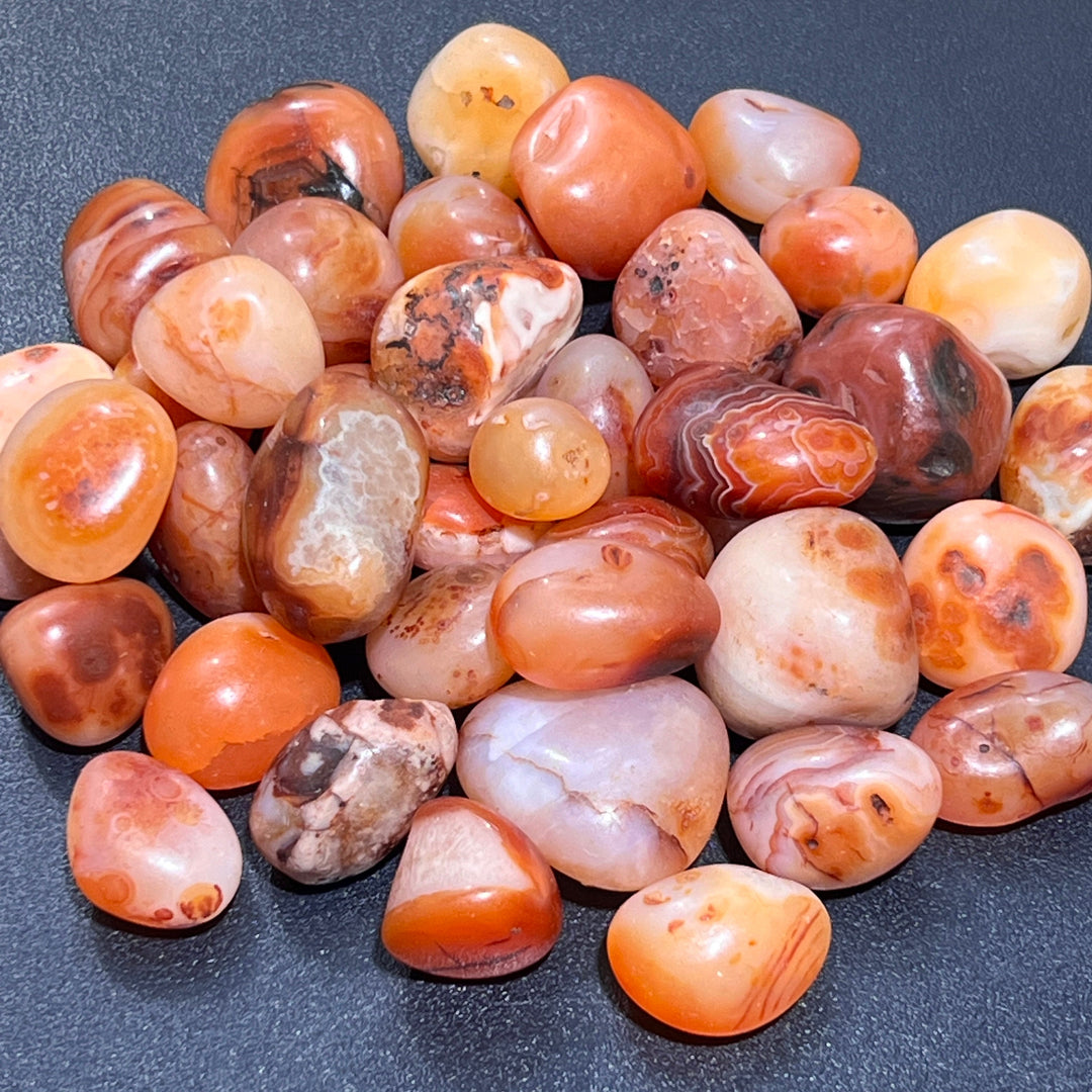 Red Carnelian Agate Tumbled Stones (By The Piece Or Pound) Bulk Wholesale Lot