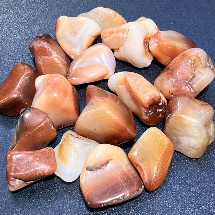 Red Carnelian Agate Tumbled Crystal (By The Piece Or Pound) Bulk Wholesale Lot Polished