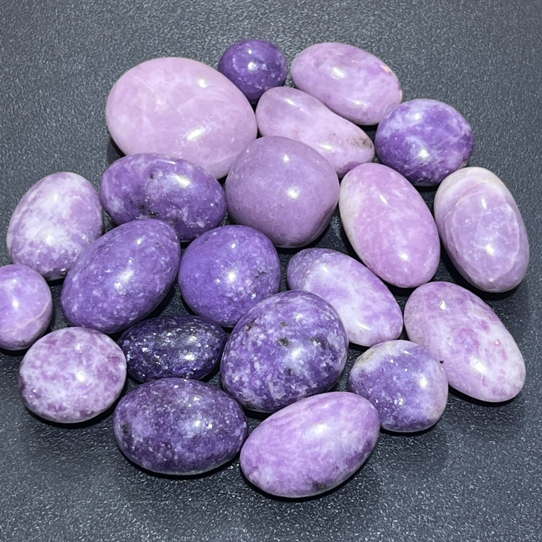 Lepidolite Tumbled (1/2 lb)(8 oz) Bulk Wholesale Lot Half Pound Polished Natural Gemstones Healing Crystals And Stones