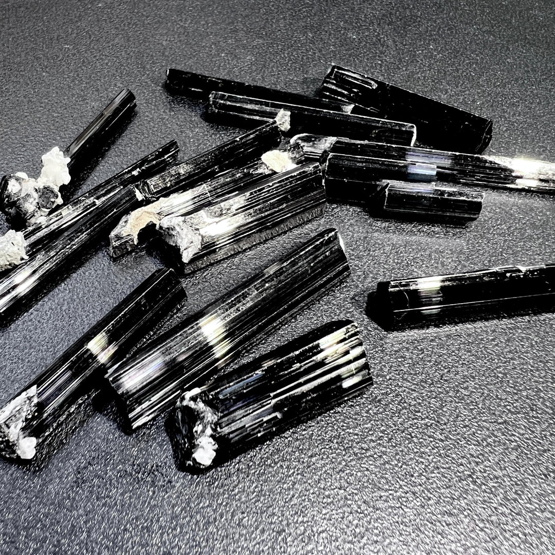 Super Extra Quality Black Tourmaline Needle Crystals (By The Piece Or Gram) Gemstone Jewelry Supply