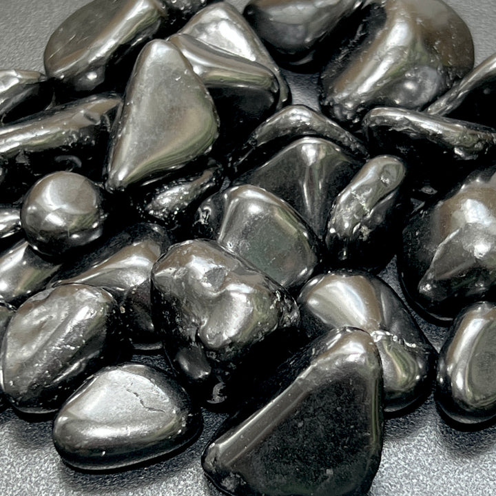 Shungite Tumbled (1/2 lb)(8 oz)Bulk Wholesale Lot Half Pound Polished Stones