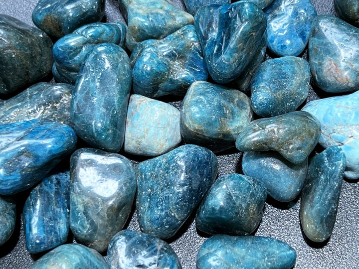 Tumbled Blue Apatite (3 Pcs) Polished Crystal Gemstones Rocks Natural Healing Crystals And Stones