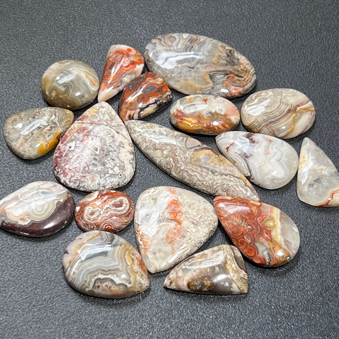 Crazy Lace Agate Cabochons Wholesale Lot Jewelry Cab Supply Laughter Stone Happy Lace