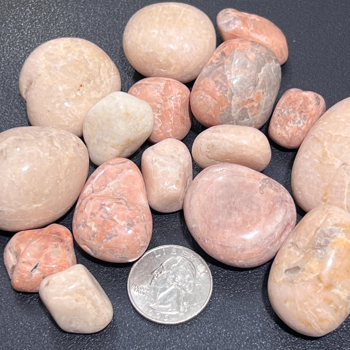 Peach Moonstone Tumbled Stones (By The Piece or Pound) Wholesale