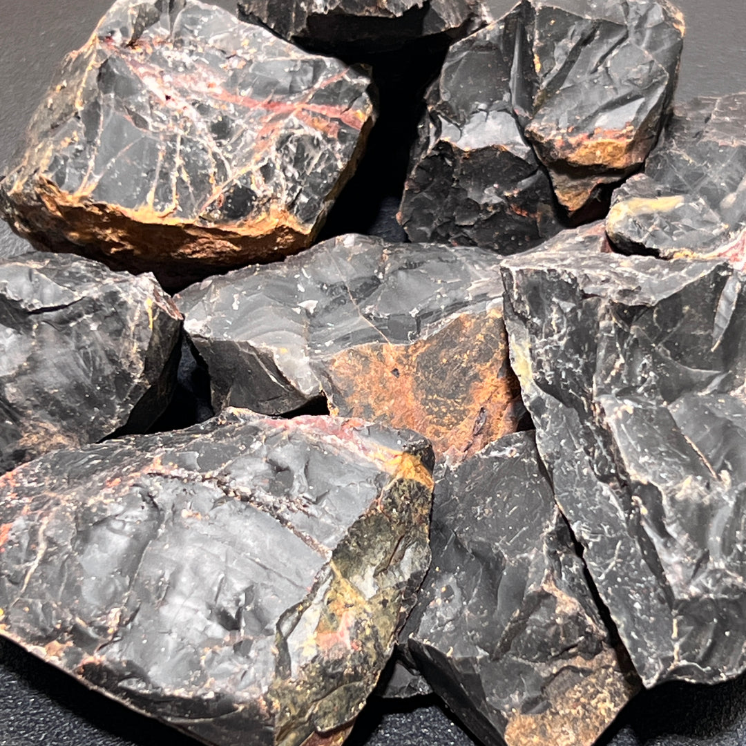 Black Onyx Rough (1/2 lb)(8 oz) Half Pound Bulk Wholesale Lot Raw Gemstones