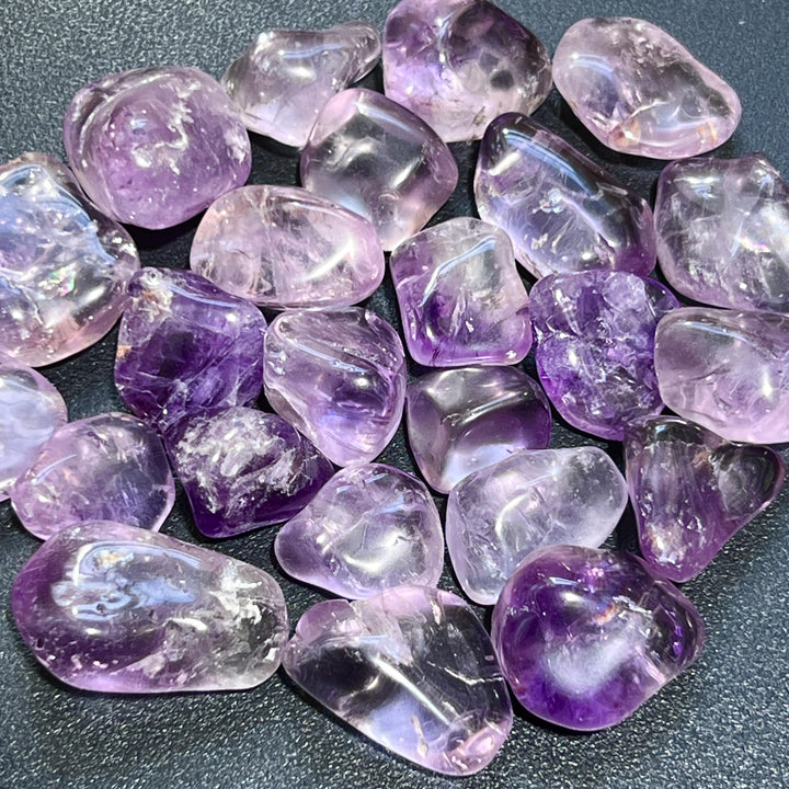 Purple Amethyst Crystal Tumbled Stones (By The Piece or Pound) Wholesale