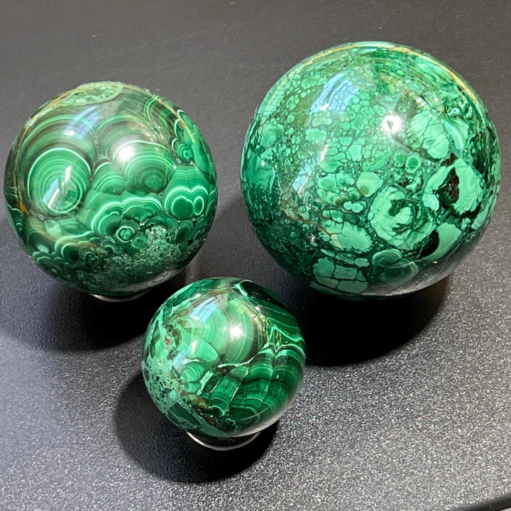 Malachite Spheres (3 Sizes)(5-10 CM) Large Polished Carving