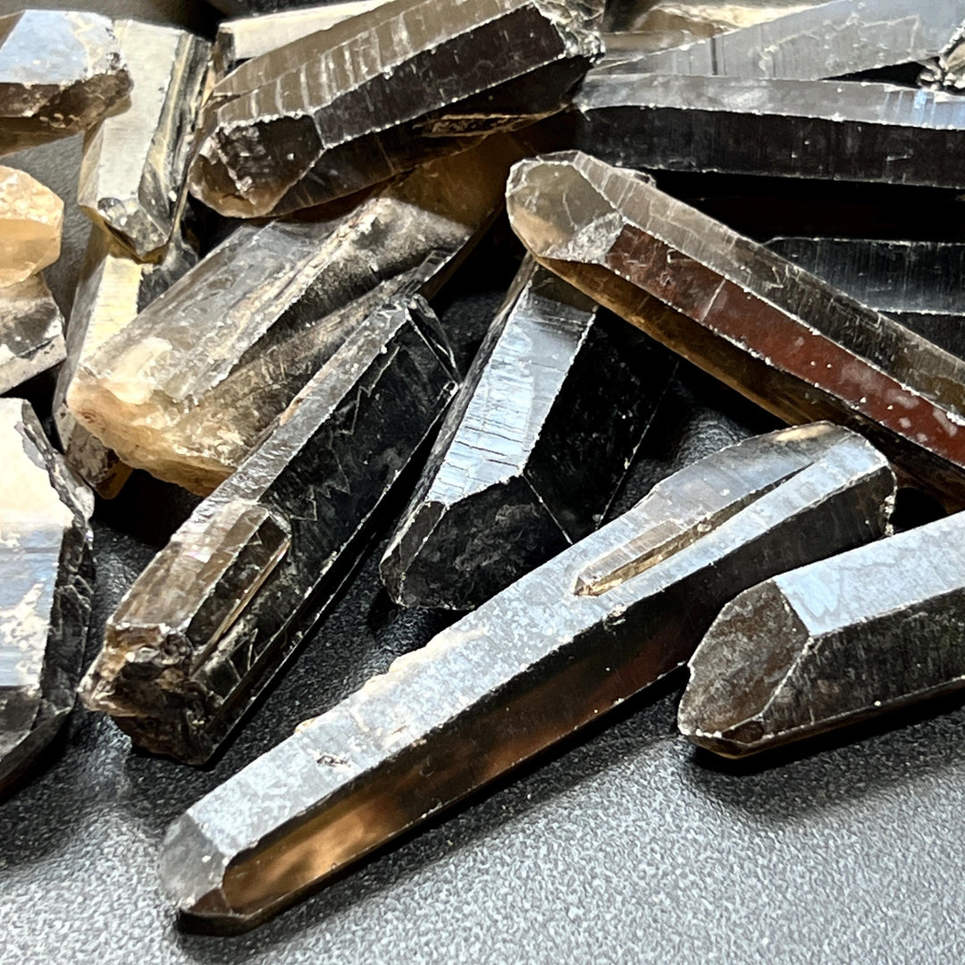 Himalayan Smoky Quartz Crystal Points (By 3 Pc or 1 LB) Bulk Wholesale Lot Rough Raw Gemstones