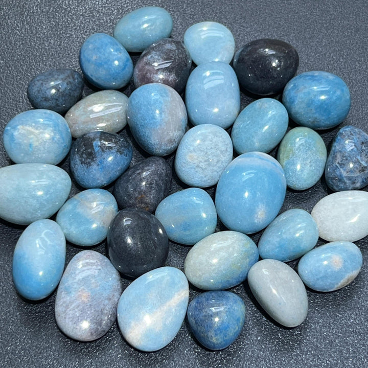 Extra Quality Blue Trolleite Tumbled Polished Stones (By The Piece or Pound) Wholesale