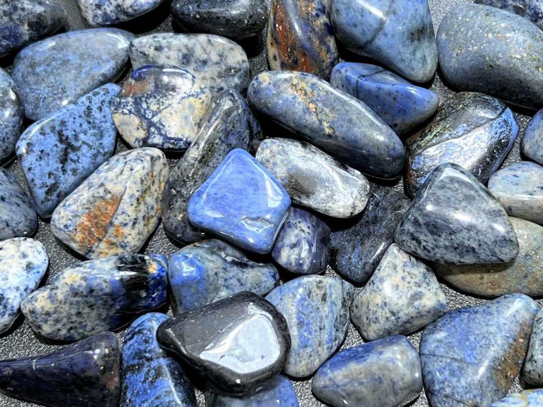 Tumbled Blue Dumortierite Crystal (1/2 lb) 8 oz Bulk Wholesale Lot Half Pound Polished Healing Crystals And Stones