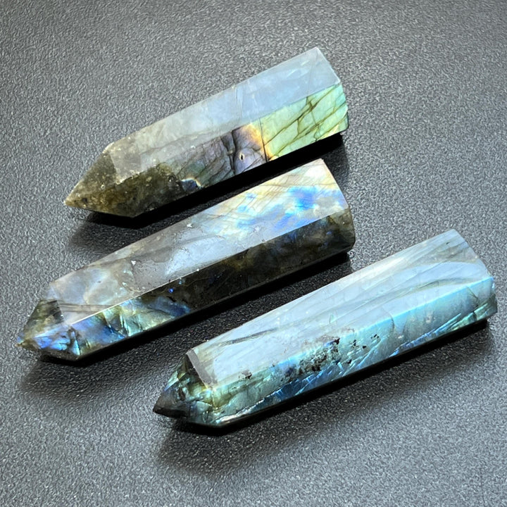 Labradorite Standing Point Obelisk Tower Carving Gemstone Statue Home Decor Supply