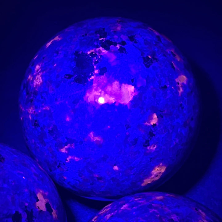 Large Syenite Polished Spheres (UV Reactive) Wholesale Carvings