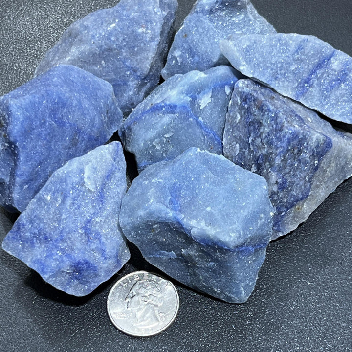 Large Blue Quartz Crystal Rough Raw Stones (By The Piece or Pound) Wholesale