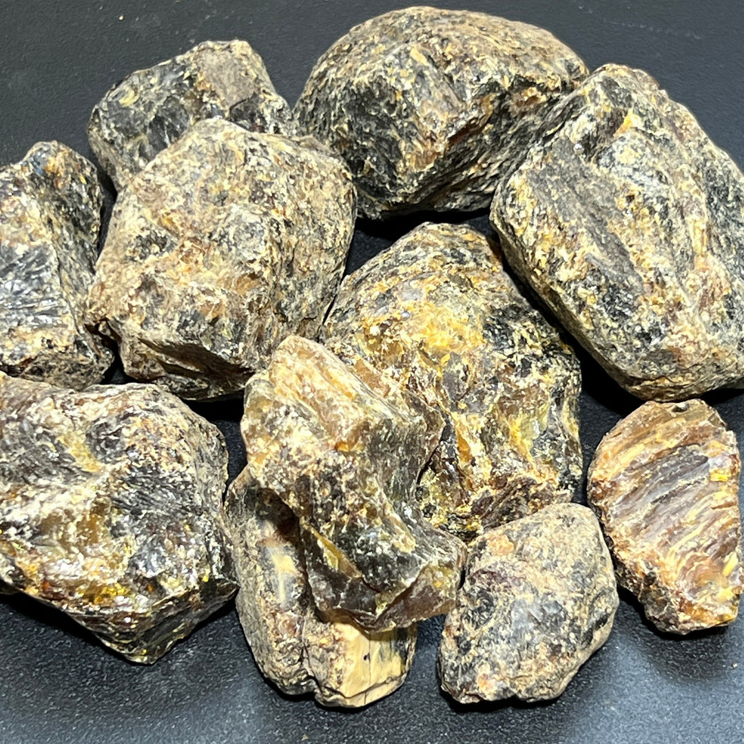 Black Amber Petrified Tree Resin (1 Kilo)( 2.2 LBs) Bulk Wholesale Rough Lot