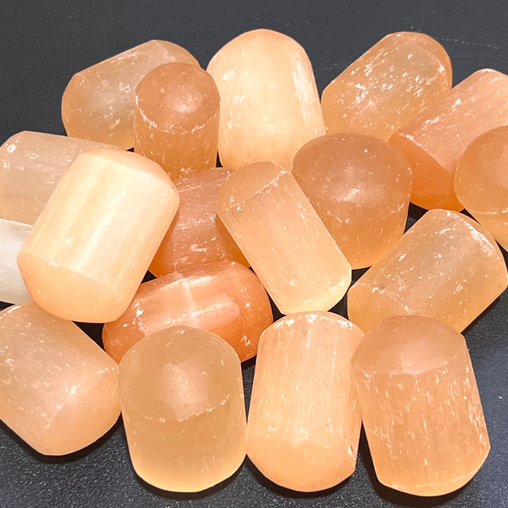 Orange Red Selenite Crystal Tumbled Stones (By The Piece Or Pound) Wholesale