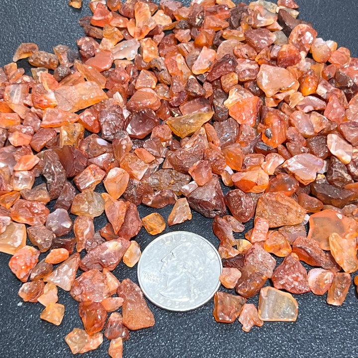 Red Carnelian Agate Small Tumbled Stones (By The Ounce or Pound) Wholesale