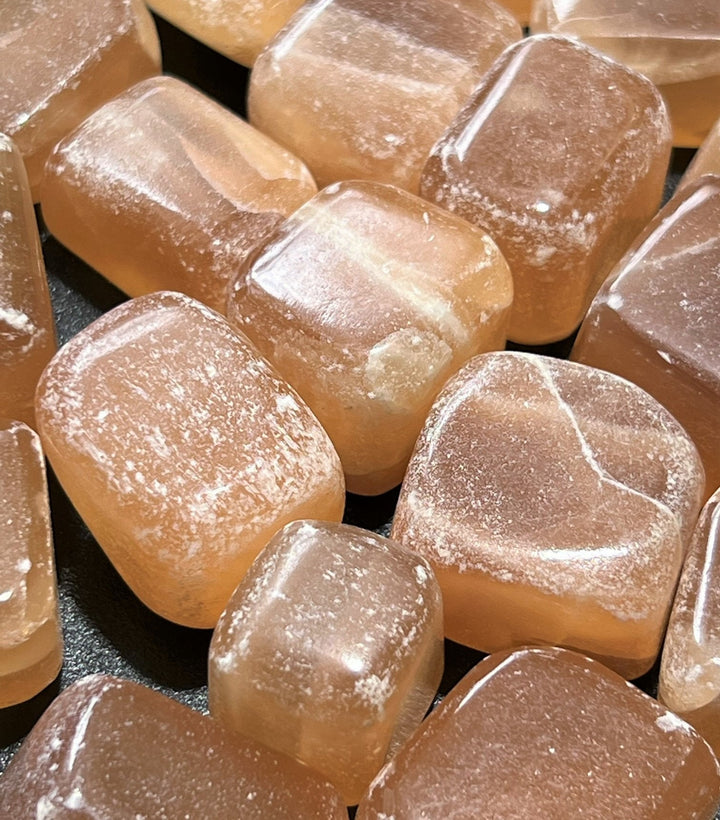 Bulk Wholesale Lot 1 Kilo ( 2.2 LBs ) Tumbled Honey Amber Calcite Polished Stones Natural Gemstones Crystals