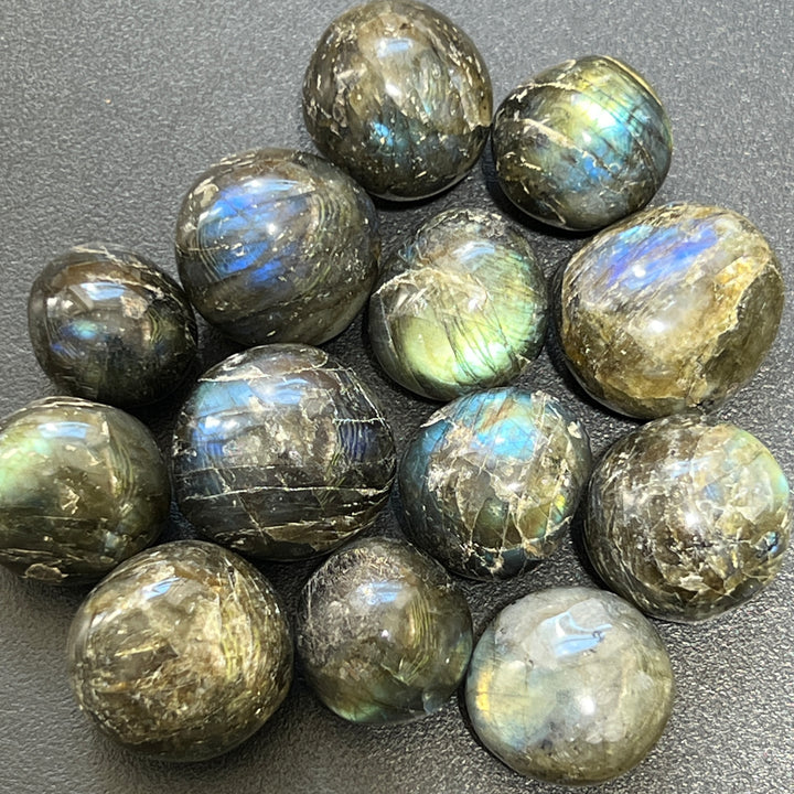 Flashy Extra Quality Labradorite Tumbled (1/2 lb)(8 oz) Bulk Wholesale Lot Half Pound Polished Gemstones