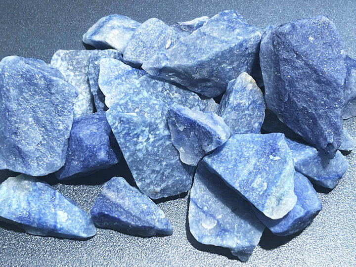 Bulk Wholesale Lot 1 Kilo ( 2.2 LBs ) Rough Blue Quartz Crystal Rocks Brazil Healing Crystals And Stones