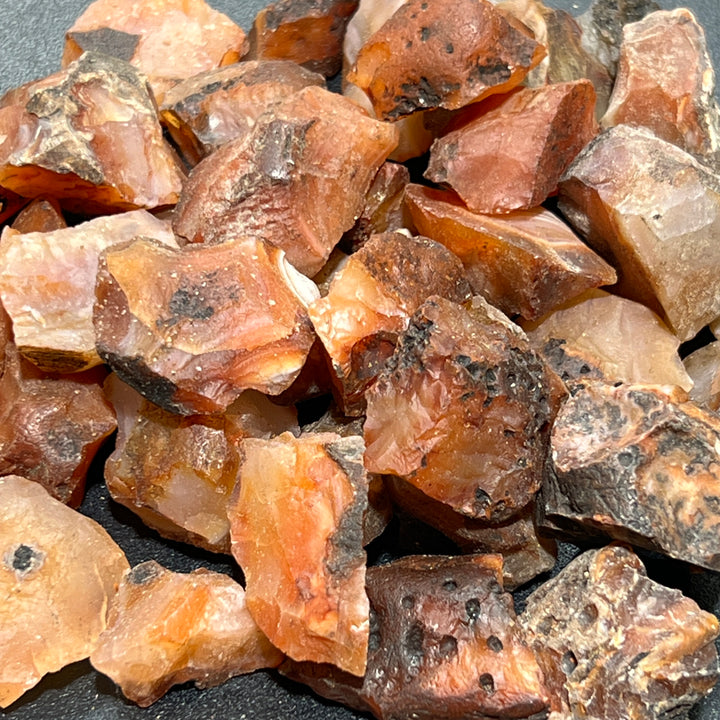 Carnelian Red Agate Rough (1/2 lb) 8 oz Half Pound Bulk Wholesale Lot Raw Gemstones Healing Crystals And Stones