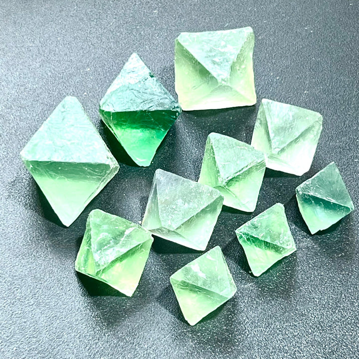 Large Fluorite Octahedron Crystals (1 LB)(1-2 Inch Sizes) One Pound Bulk Wholesale Lot Rough Raw Gemstones