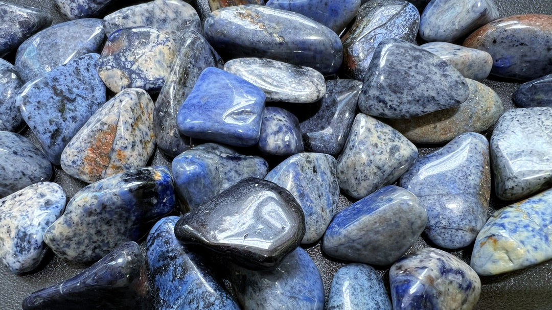 Tumbled Blue Dumortierite Crystal (1/2 lb) 8 oz Bulk Wholesale Lot Half Pound Polished Healing Crystals And Stones