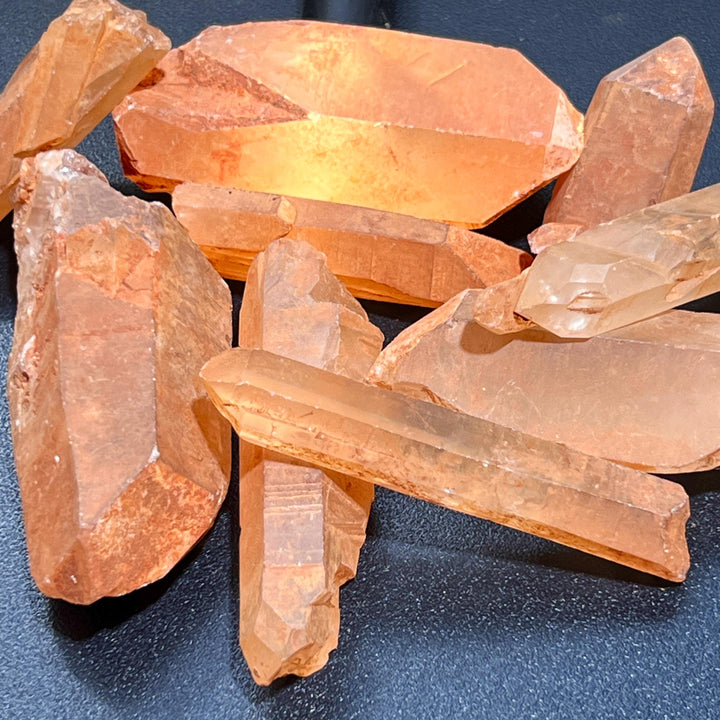 Large Tangerine Quartz Crystal Rough Raw Points (By The Piece or Pound) Wholesale