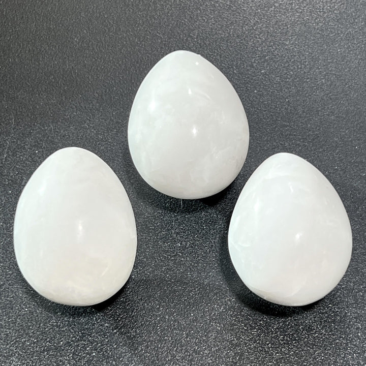 White Agate Crystal Egg Carving Wholesale Gemstone Decor Supply