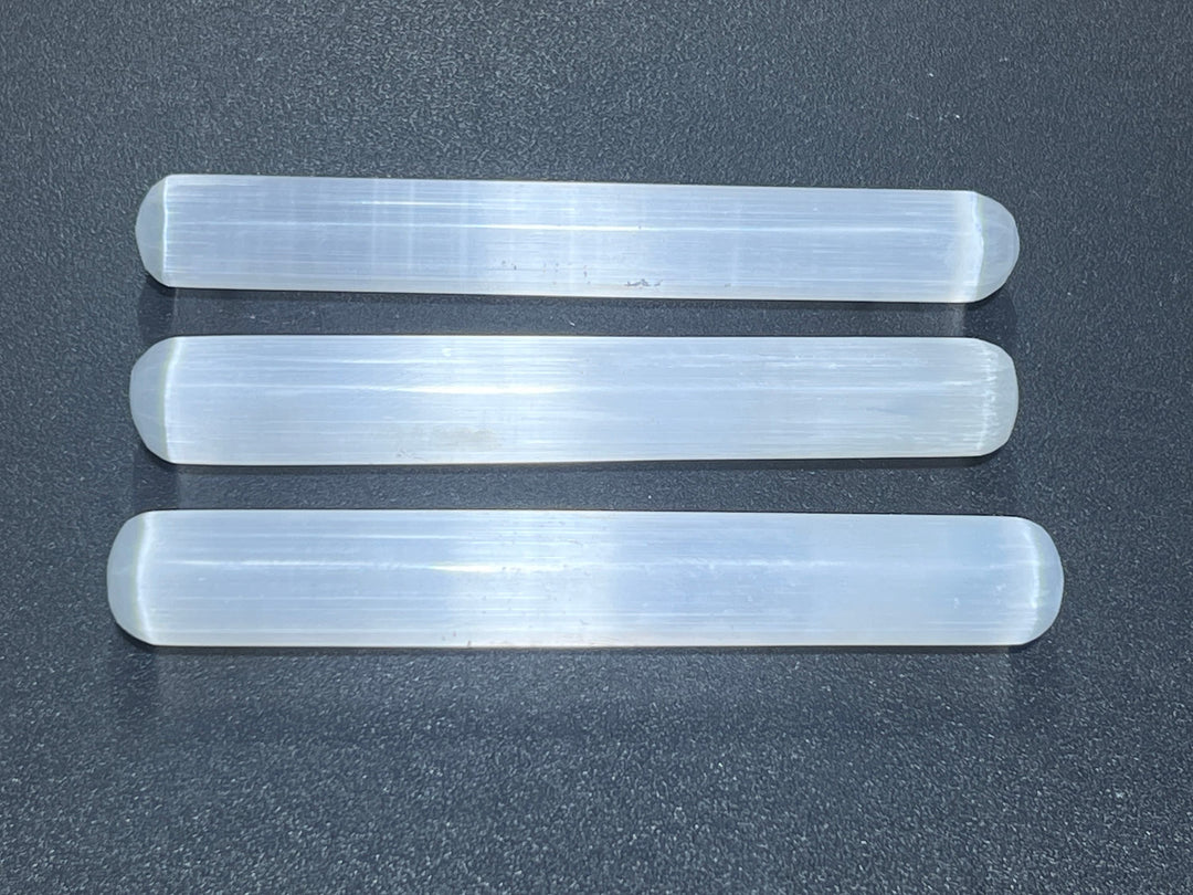 Selenite Crystal Round Wand (5.5 Inches) Massage Wands Roller Carving Wholesale Gemstone Lot