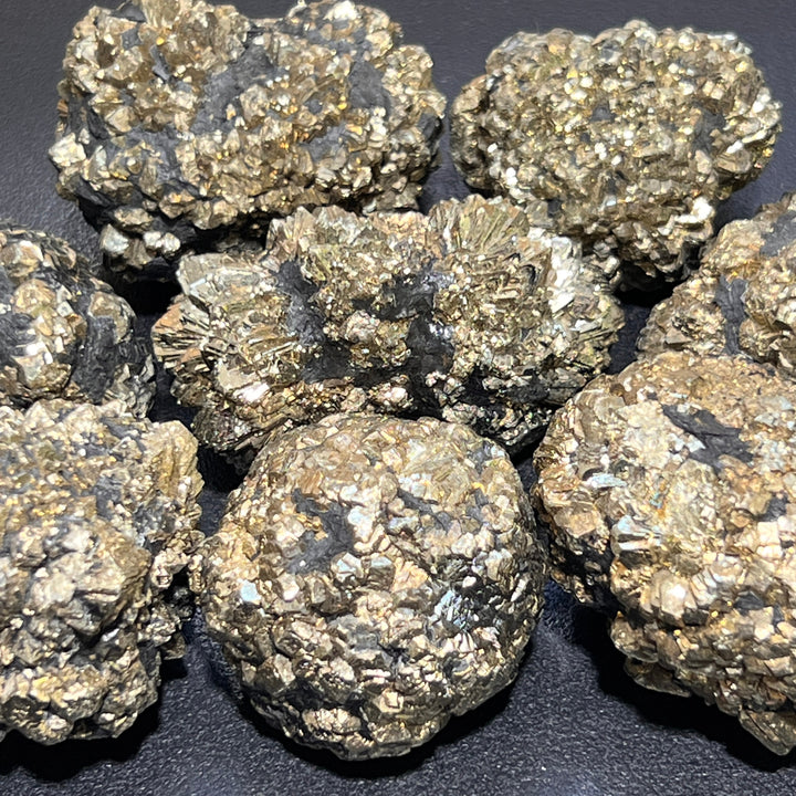 Marcasite Iron Pyrite Large Gold Crystal Nodule Nugget (3 pcs) Rough Raw