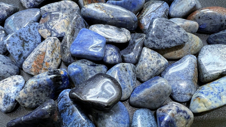 Tumbled Blue Dumortierite Crystal (1/2 lb) 8 oz Bulk Wholesale Lot Half Pound Polished Healing Crystals And Stones