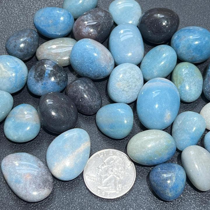 Extra Quality Blue Trolleite Tumbled Polished Stones (By The Piece or Pound) Wholesale