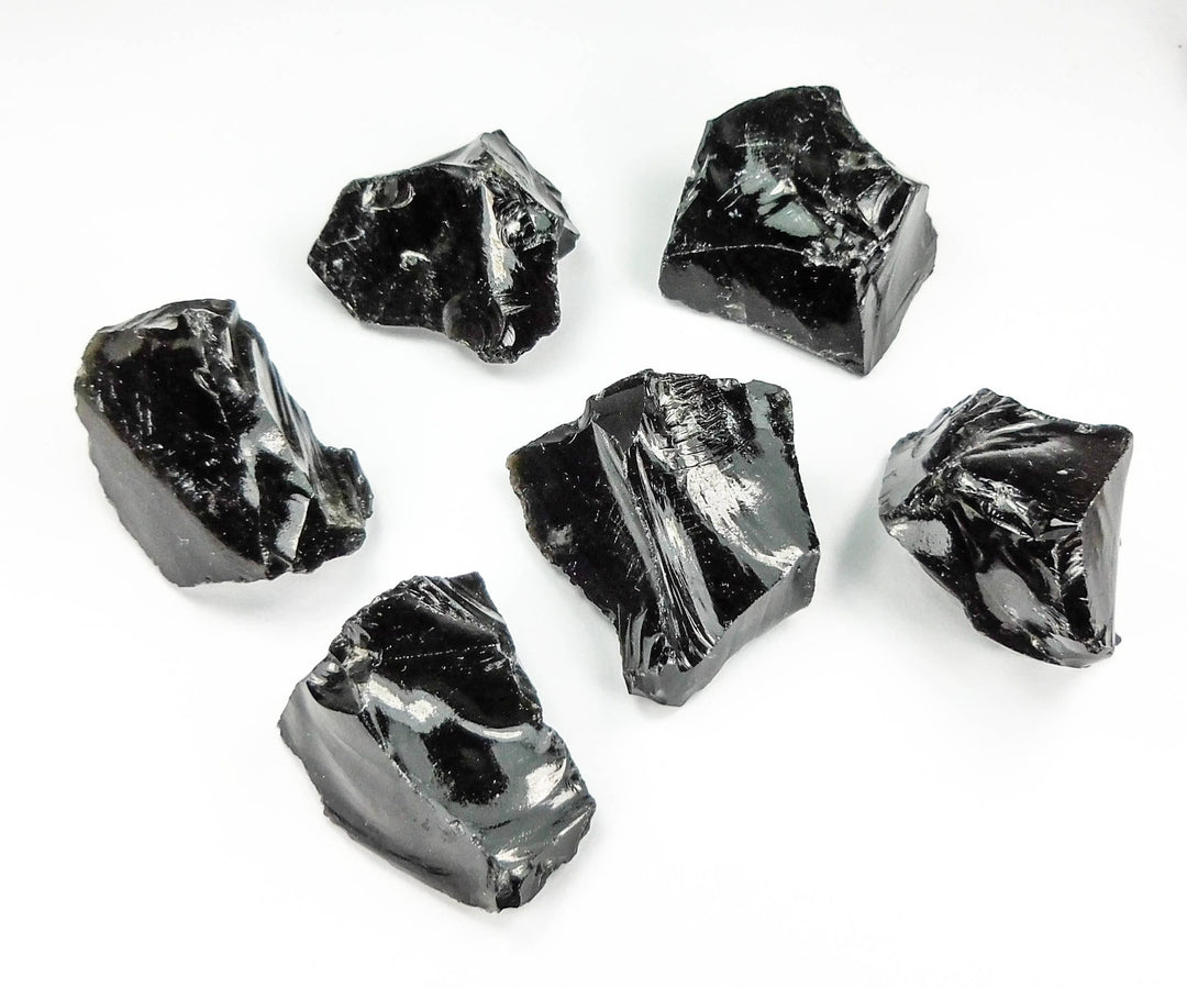 Rough Black Obsidian (1/2 lb) 8 oz Bulk Wholesale Lot Half Pound Stones Gemstones Crystals