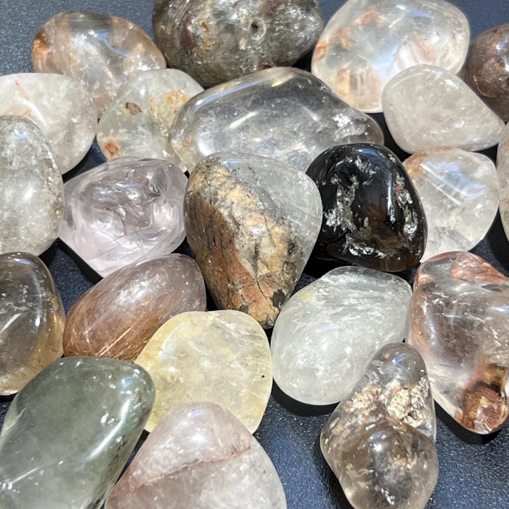 Large Included Quartz Crystal Tumbled Stones (Lodolite) (By The Piece or Pound) Wholesale