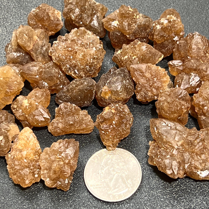 Small Citrine Crystal Clusters From Morocco Untreated