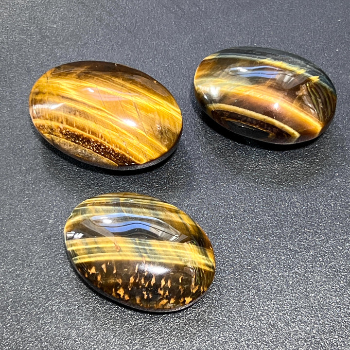 Tigers Eye Palm Stone Gemstone Home Decor Carving Supply