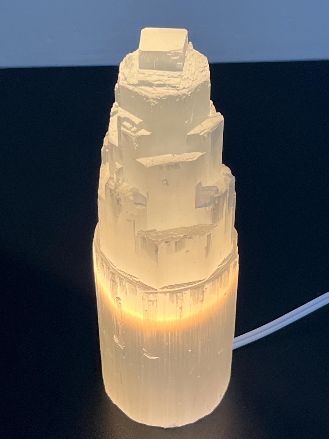 Super Large Selenite Crystal Tower Lamp Standing Display