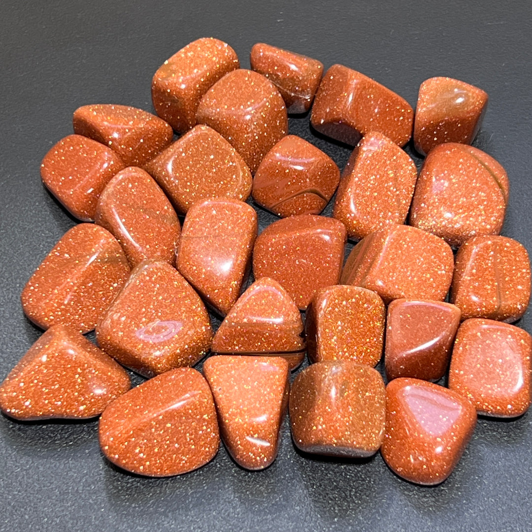 Red Goldstone Tumbled (1/2 lb)(8 oz) Bulk Wholesale Lot Half Pound Polished Gemstones