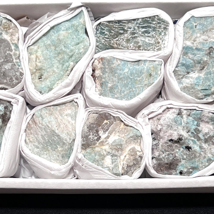 Amazonite Rough Stones (Avg 1.5 LBs) Box Flat Bulk Wholesale Lot Raw Stones