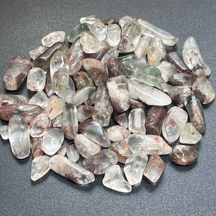 Garden Quartz (Mystical Lodolite) Small Tumbled (1 Kilo)(2.2 LBs) Bulk Wholesale Lot Polished Gemstones