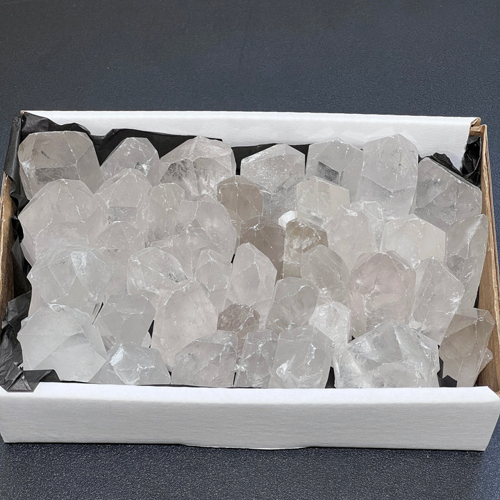 Clear Quartz Crystal Points Boxed Flat Bulk Wholesale Crystal Gemstones Supply