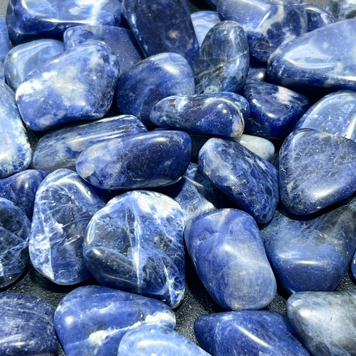 Blue Sodalite Tumbled (1/2 lb) 8 oz Bulk Wholesale Lot Half Pound Polished Natural Gemstones Healing Crystals And Stones