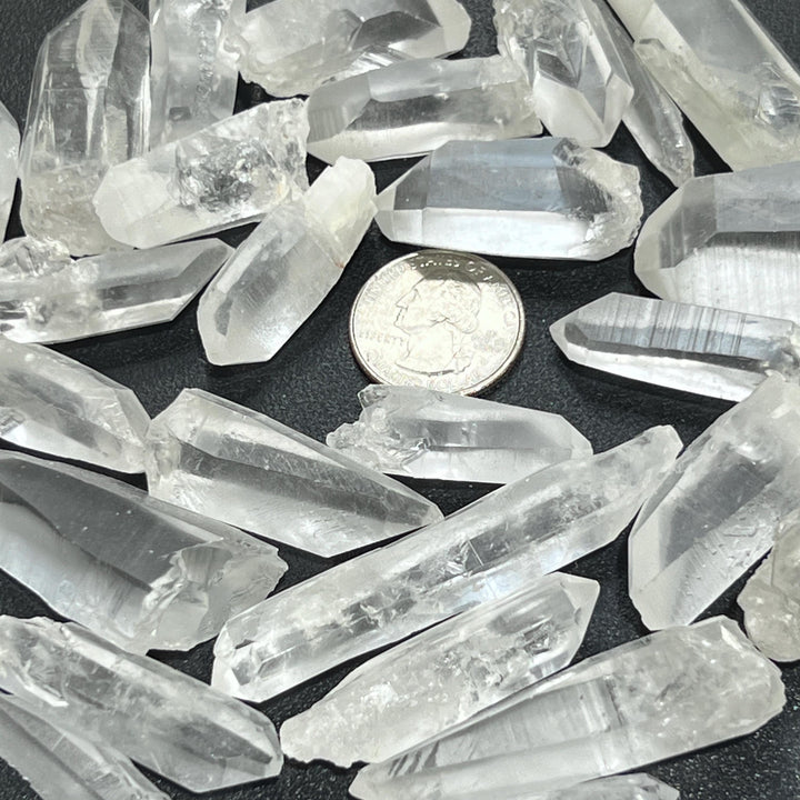 Lemurian Clear Quartz Crystal Points (By The 3 Pc or 1 LB) Rough Raw Gemstone Decor Wholesale