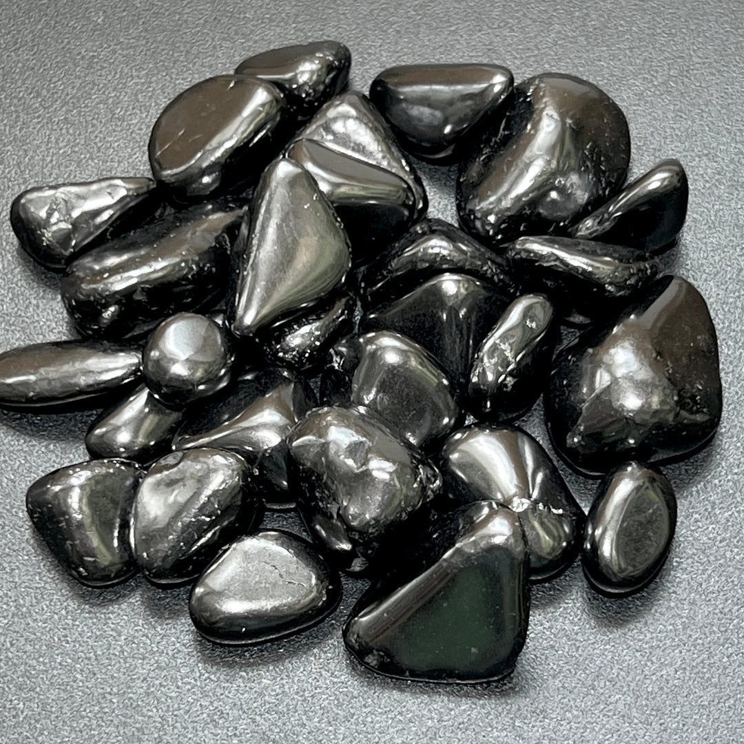 Black Karelian Shungite Tumbled Stones (By The Piece Or Pound) Wholesale