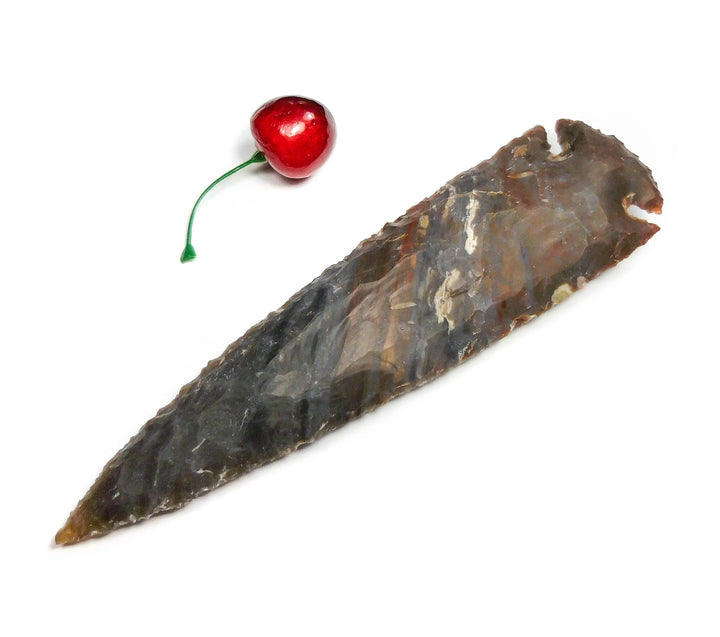 Large Fancy Jasper Arrowhead Decorative Spearhead Carving  Arrow Stone