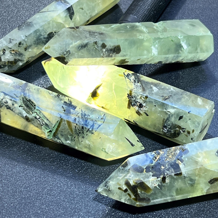 Prehnite Standing Crystal Point Towers Obelisks Bulk Wholesale Polished Gemstones